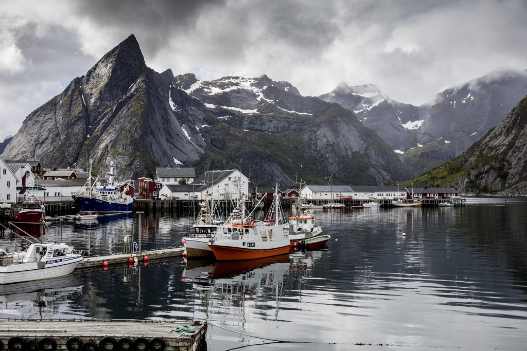 Coastal fishing town in Norway , we explore whilst on our Road trip of the country